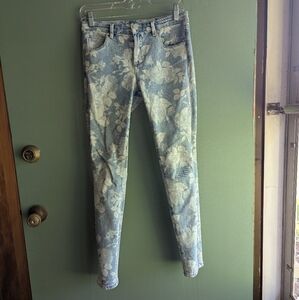 BlankNYC Floral Print Skinny Jeans